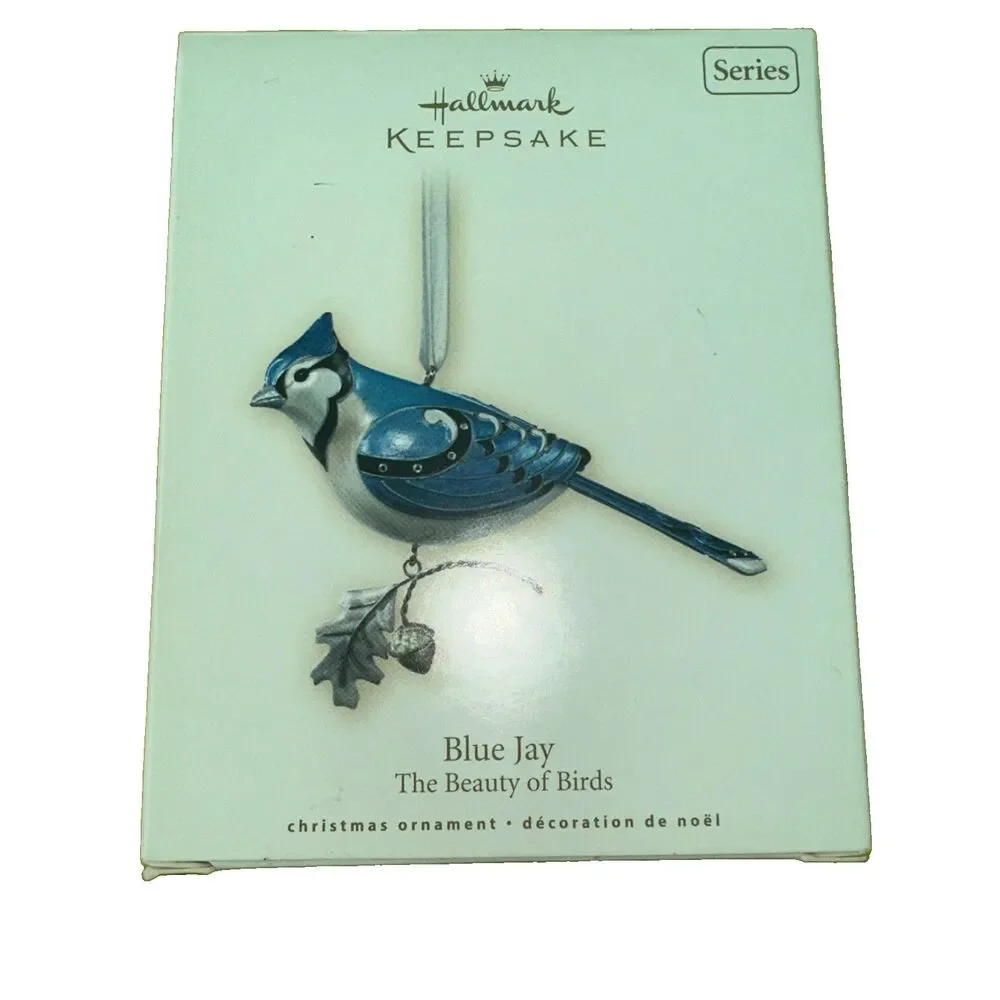 Hallmark QX7169 2007 Beauty of Birds Blue Jay Ornament New In Box
